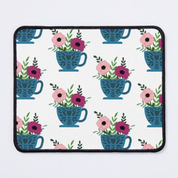 Cute Floral Teacup 2 Mouse Pad