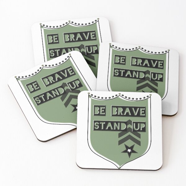 Item preview, Be brave and stand up badge designed and sold by Topmel.