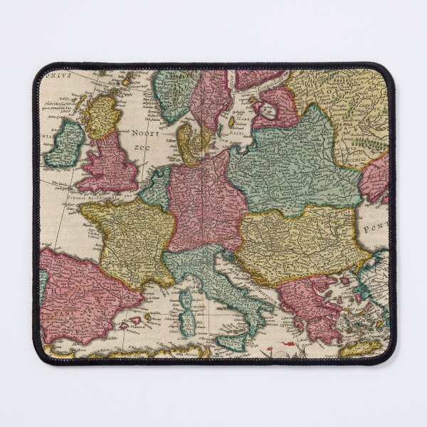 Item preview, Antique Map of Europe in 1665 designed and sold by ganje.