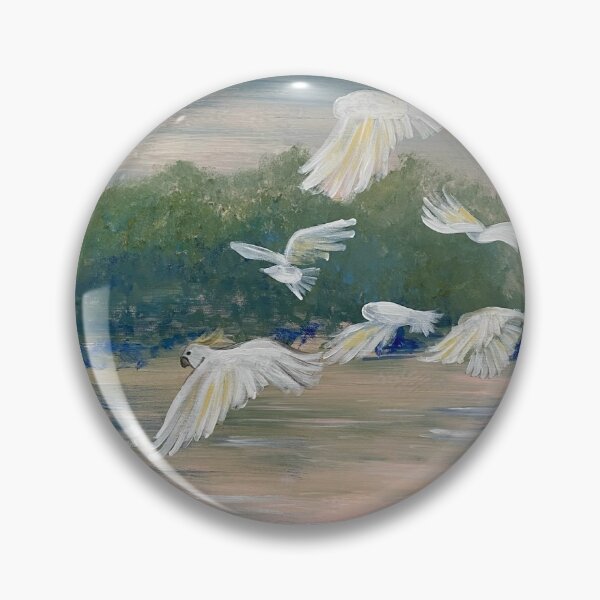 Item preview, Cockatoos over Cook's River designed and sold by Nataliewen.