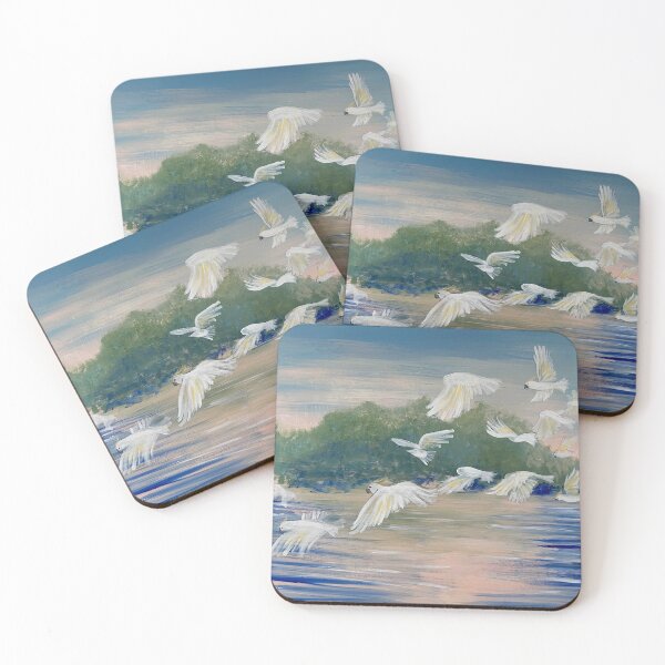 Item preview, Cockatoos over Cook's River designed and sold by Nataliewen.