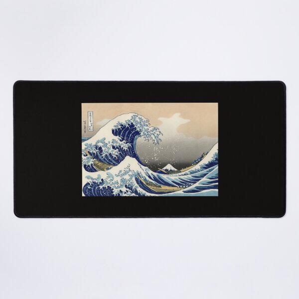 'The Great Wave Off Kanagawa' by Katsushika Hokusai (Reproduction) Desk Mat