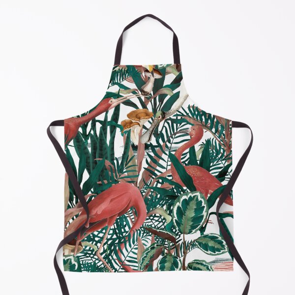 Item preview, Flamingo seamless pattern background in the jungle designed and sold by Sneh Universe.