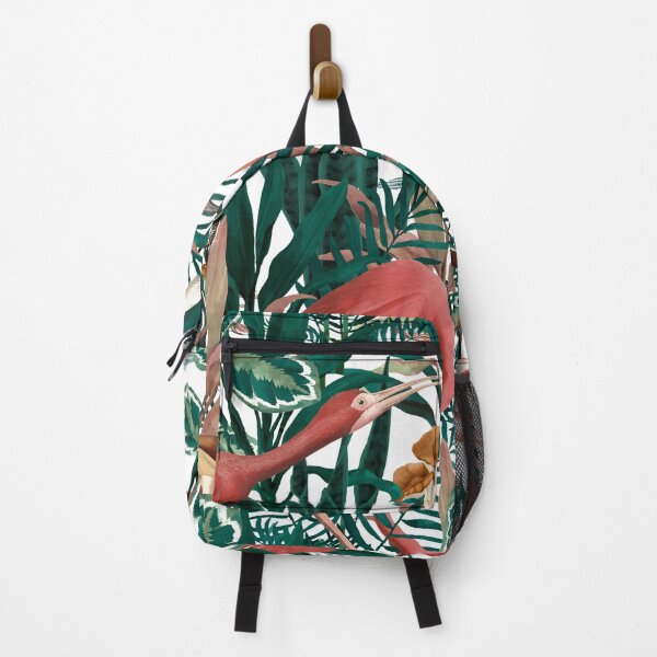 Item preview, Flamingo seamless pattern background in the jungle designed and sold by Sneh Universe.