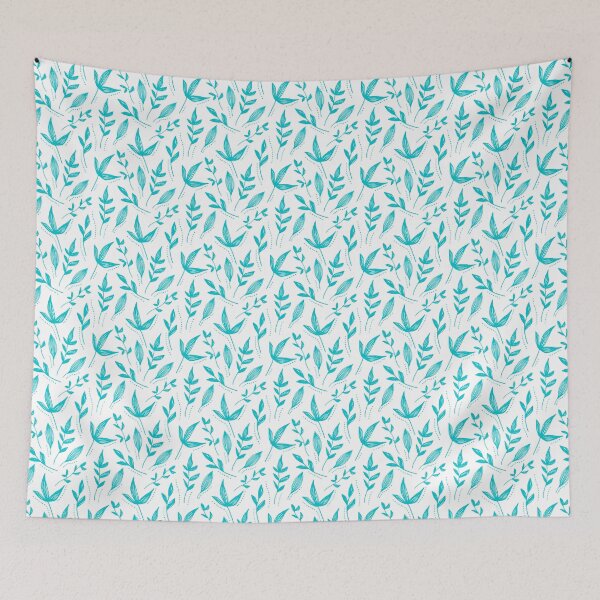 Item preview, Aqua Blue Petals on White designed and sold by RiadMannan.