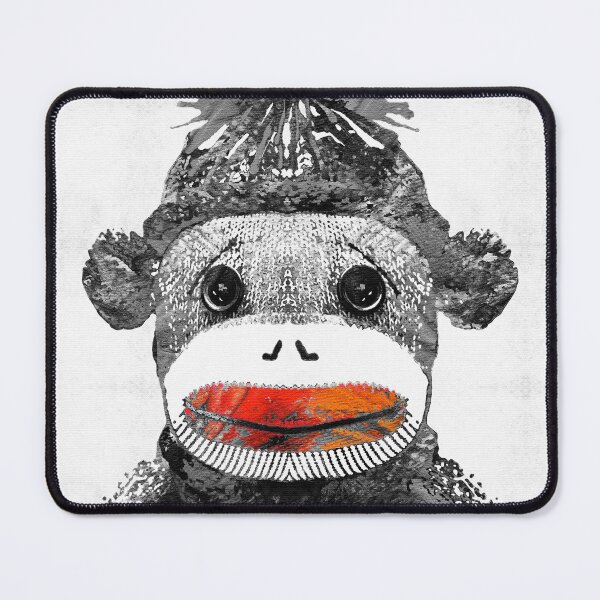 Item preview, Sock Monkey Art In Black White And Red - By Sharon Cummings designed and sold by Sharon Cummings Art.