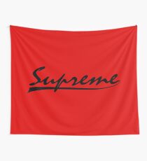 SUPREME, BLACK Wall Tapestry