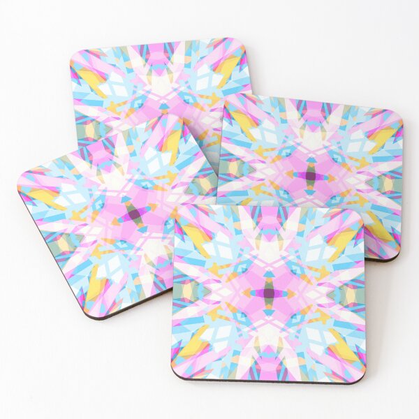 Item preview, Colorful Summer Blue Pink Yellow Geometric Star Pattern Mosaic designed and sold by PatternPerfect.