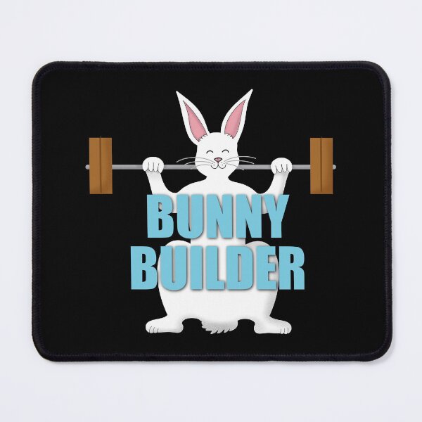 Item preview, Bunny Builder Easter Bunny Rabbit Weightlifter designed and sold by Gsallicat.