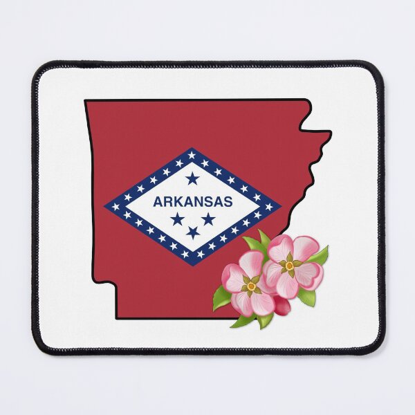 Item preview, State of Arkansas Flag with State Flower Apple Blossom designed and sold by Gsallicat.