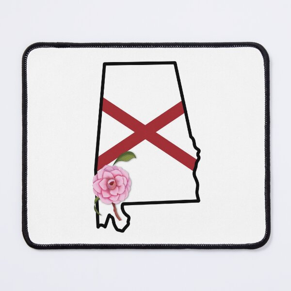 Item preview, State of Alabama Flag with State Flower Camellia designed and sold by Gsallicat.