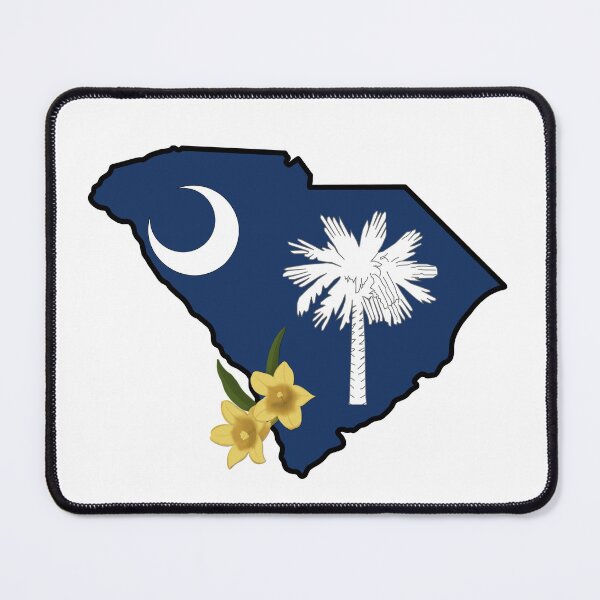 Item preview, State of South Carolina Flag with State Flower Yellow Jessamine designed and sold by Gsallicat.