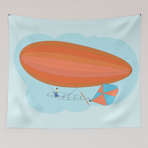 Item preview, Lady flying Santos Dumont’s dirigible 1903 designed and sold by Anna Lemos.