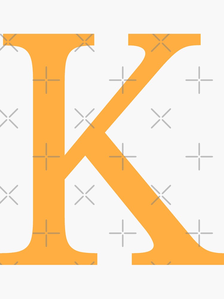 "Letter K Orange Color" Sticker for Sale by FunStudio Redbubble