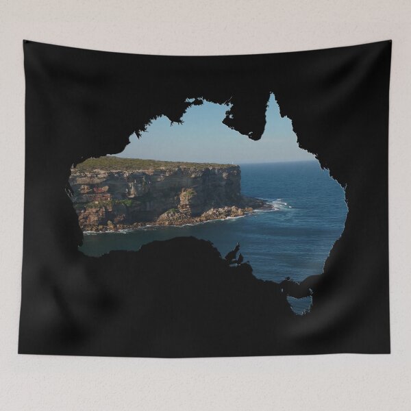 Item preview, Australia Map Ocean landscape photography art designed and sold by aventi24.
