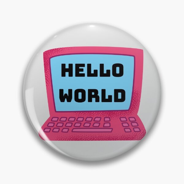Item preview, Hello World - Pink laptop designed and sold by Rhu Creations.