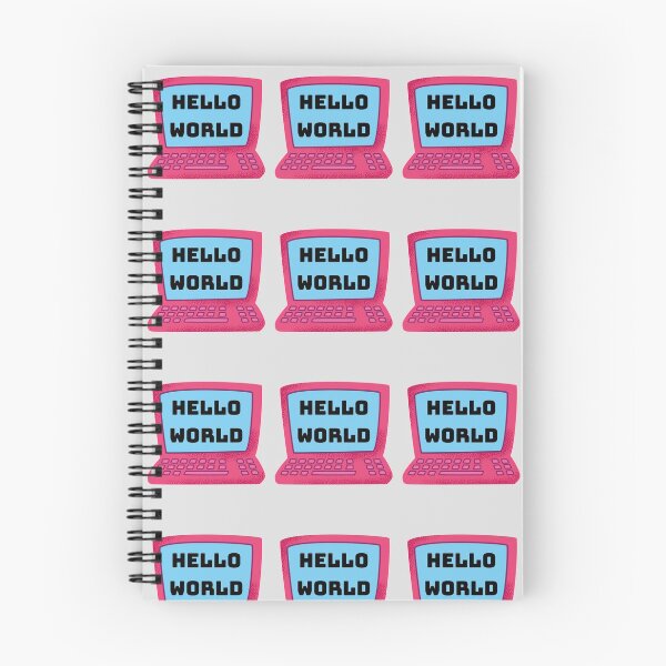 Item preview, Hello World - Pink laptop designed and sold by Rhu Creations.