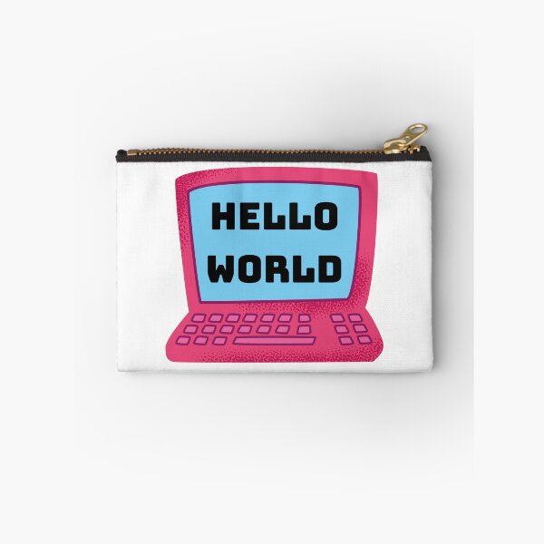 Item preview, Hello World - Pink laptop designed and sold by Rhu Creations.