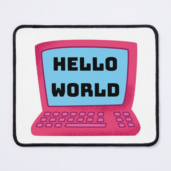 Item preview, Hello World - Pink laptop designed and sold by Rhu Creations.