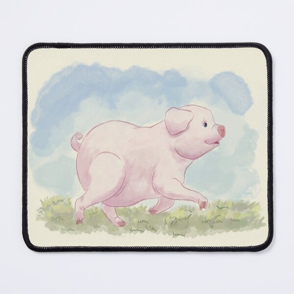 Item preview, Happy Watercolor Piggy Painting  designed and sold by anatovas.