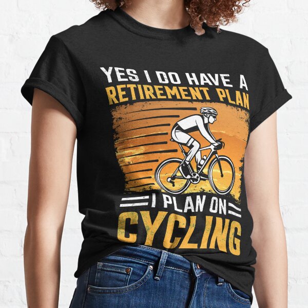 Womens Funny Cycling Retirement Plan Retired Cyclists Bicycle Lover V-Neck T-Shirt 