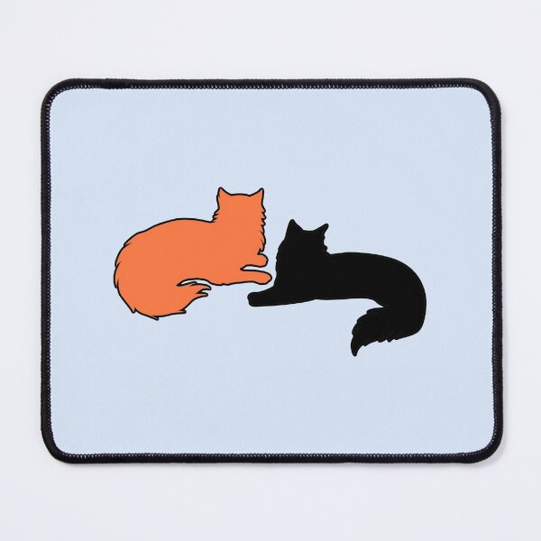 Item preview, Jamie & Claire Lounging Around (Black & Orange Cats) designed and sold by andmarstan.