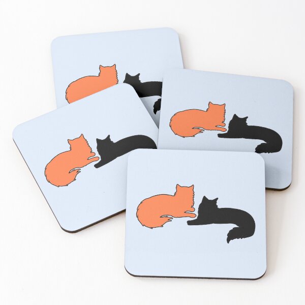 Item preview, Jamie & Claire Lounging Around (Black & Orange Cats) designed and sold by andmarstan.