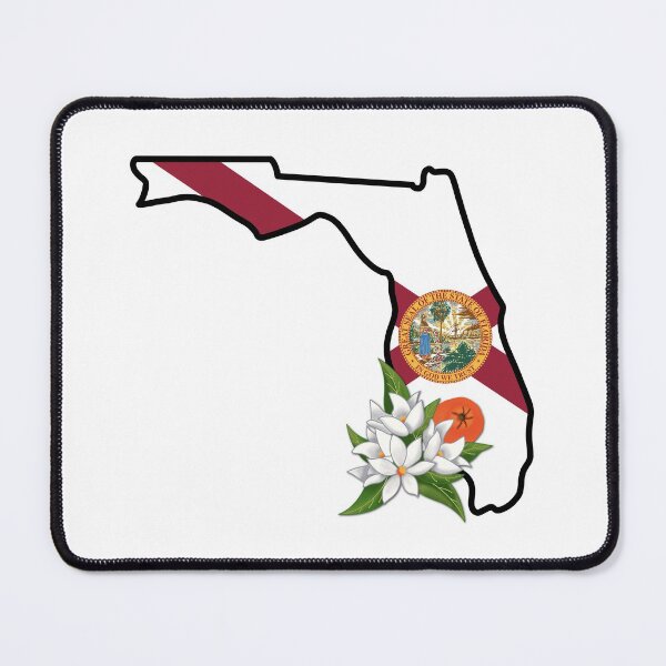 Item preview, State of Florida Flag with State Flower Orange Blossom designed and sold by Gsallicat.