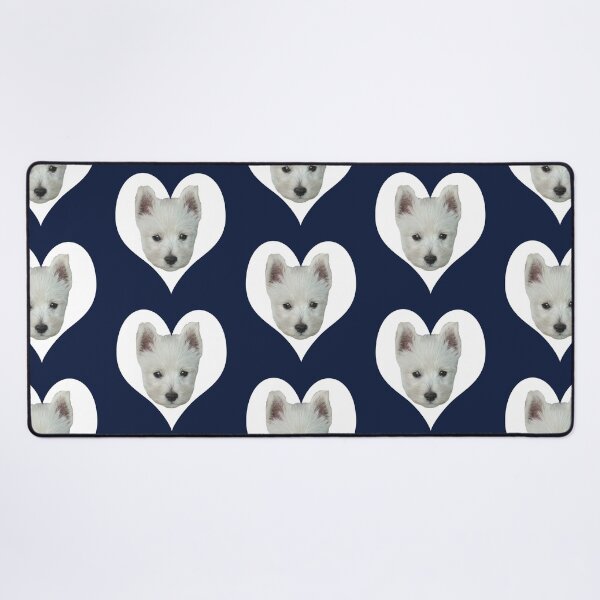 West Highland White Terrier Puppy Portrait 4 Desk Mat