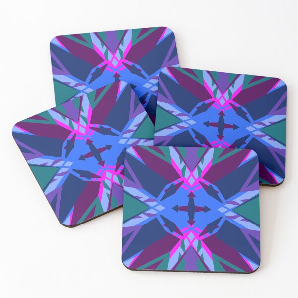 Item preview, Purple Green Blue Pink Halloween Party Trick or Treat Geometric Cross Pattern - For A Modern Witch designed and sold by PatternPerfect.