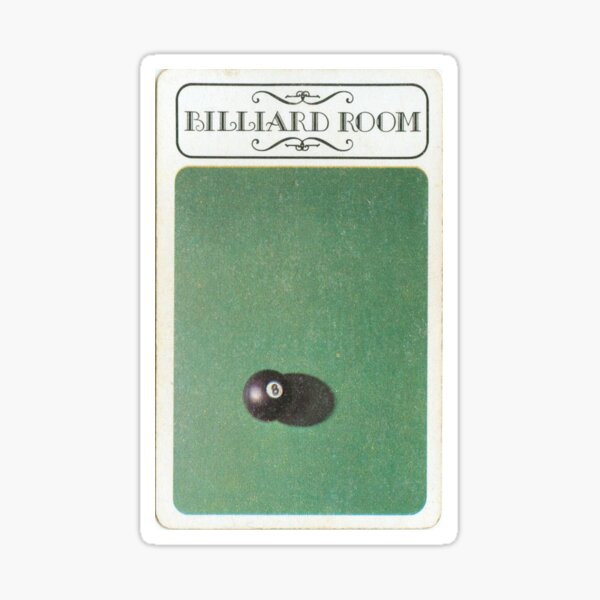"Clue Billiard Room" Sticker for Sale by timetodieoldman Redbubble