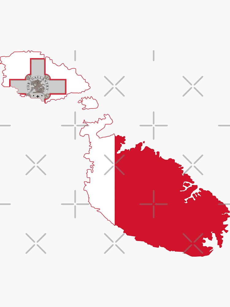 Malta Flag Map Sticker By Limitlezz Redbubble