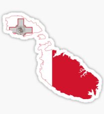 Malta Flag Map Sticker