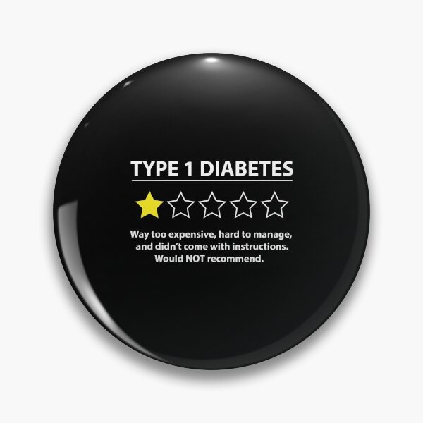 Item preview, Type 1 Diabetes T1D One Star Rating Funny Awareness Gift designed and sold by ichieli.