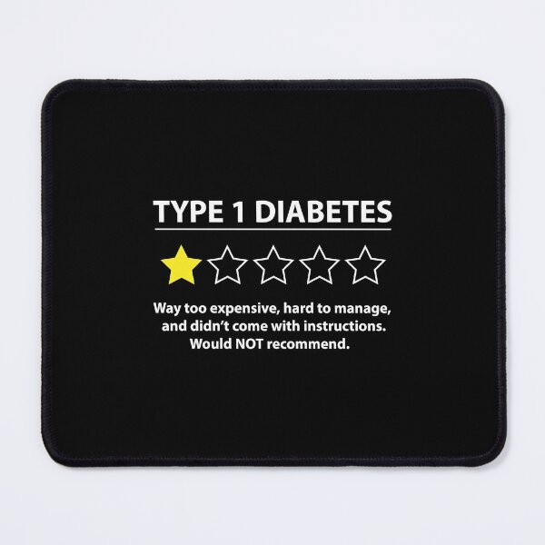 Item preview, Type 1 Diabetes T1D One Star Rating Funny Awareness Gift designed and sold by ichieli.