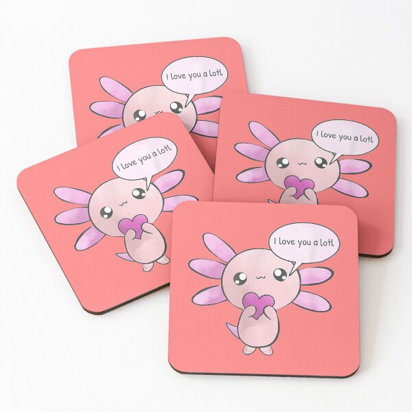 Item preview, I Love You A lolt, Axolotl with Heart designed and sold by LorineWei.