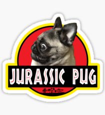 Jurassic Pug Sticker