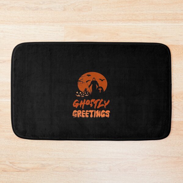 Item preview, Ghostly Greetings Halloween Wishes Design Art Red Color designed and sold by anjanaartz.