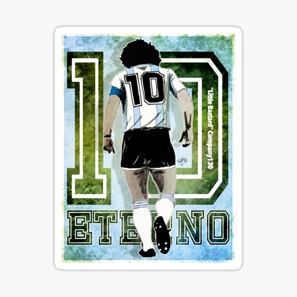 50PCS Diego Maradona #10 Stickers Argentina Soccer Football Legend Sticker Decal 