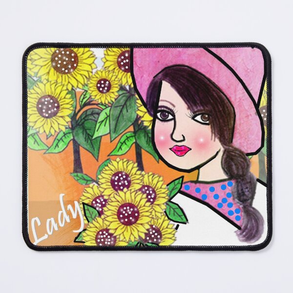 Item preview, Charming lady and flowers designed and sold by Shirley cute art .