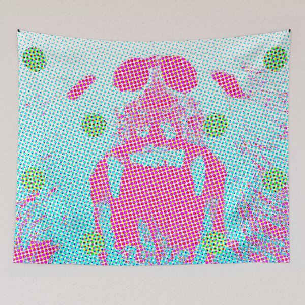 Item preview, Oso Grizzly Pixellated Lunares Rosa Verdes designed and sold by Handstand365.