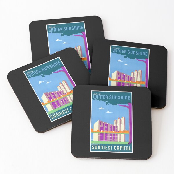 Item preview, Vintage Travel Poster Australia Perth  designed and sold by eyhanton.