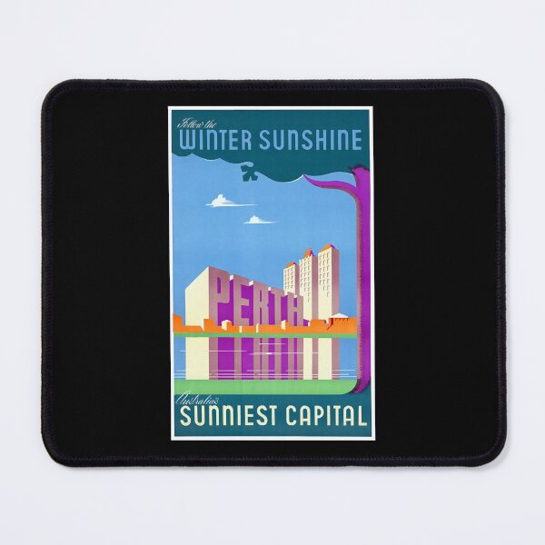 Item preview, Vintage Travel Poster Australia Perth  designed and sold by eyhanton.