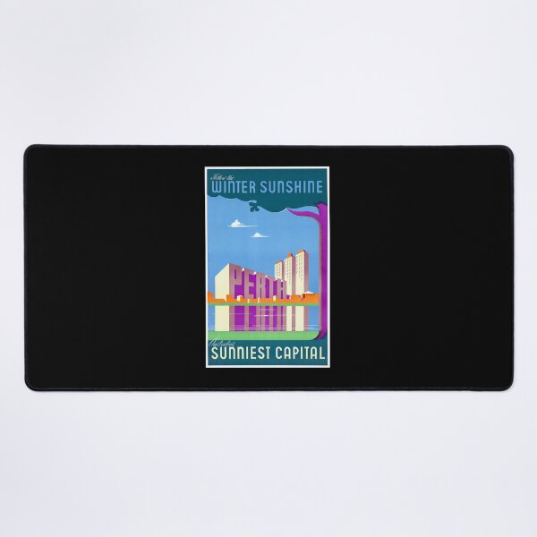 Item preview, Vintage Travel Poster Australia Perth designed and sold by eyhanton.
