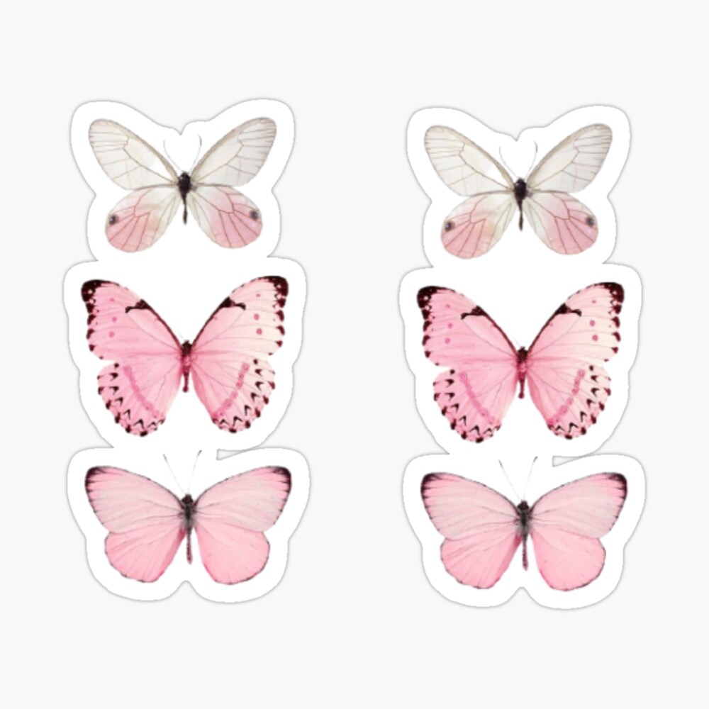 Pink Glittery Butterfly Sticker for Sale by cinlali