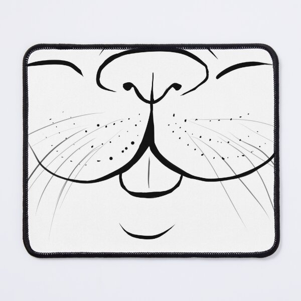 Item preview, Smiling Cat Snout With Tongue Lineart designed and sold by anatovas.