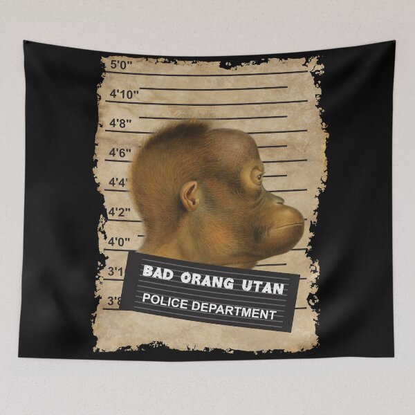 Item preview, Funny Orang Utan Police Mug Shot designed and sold by Rhu Creations.