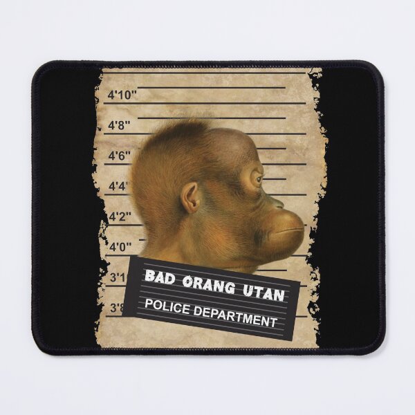 Item preview, Funny Orang Utan Police Mug Shot designed and sold by Rhu Creations.