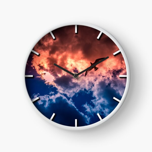 Sky on Fire Clock