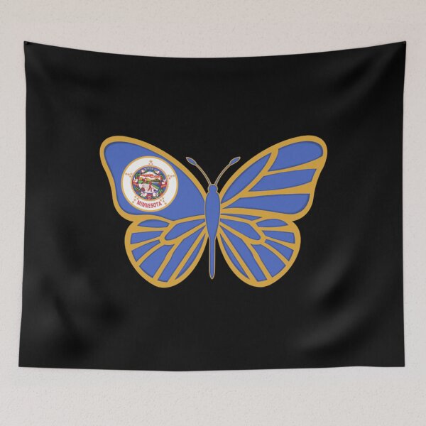 Item preview, Minnesota Flag T-ShirtState of Minnesota Flag Butterfly 2  designed and sold by AidTulba.